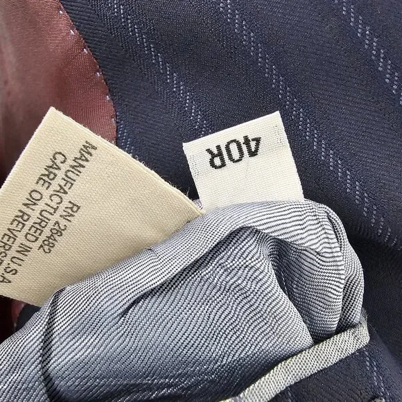 Ted Baker 40R Navy Striped 2-Button Sport Coat Blazer Jacket V019